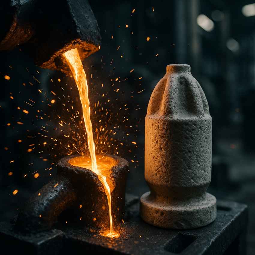 نمای فرآیند ریخته‌گری دقیق برای تولید محصولات پوسته دقیق صنعتی