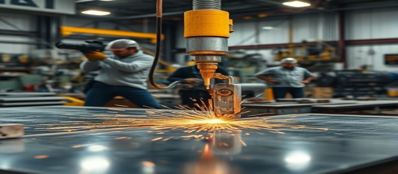 صفحه برش فلز با کیفیت بالا در کارگاه