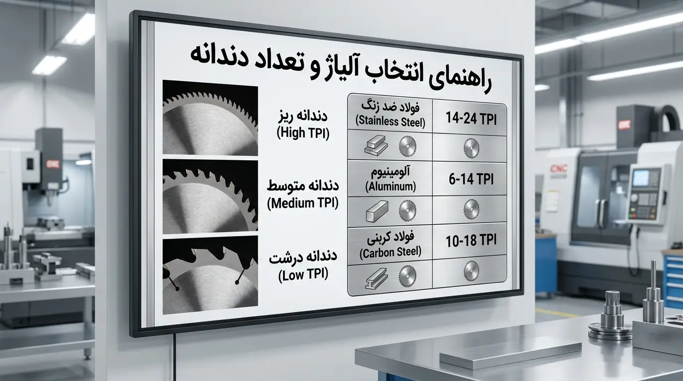 راهنمای انتخاب آلیاژ و تعداد دندانه